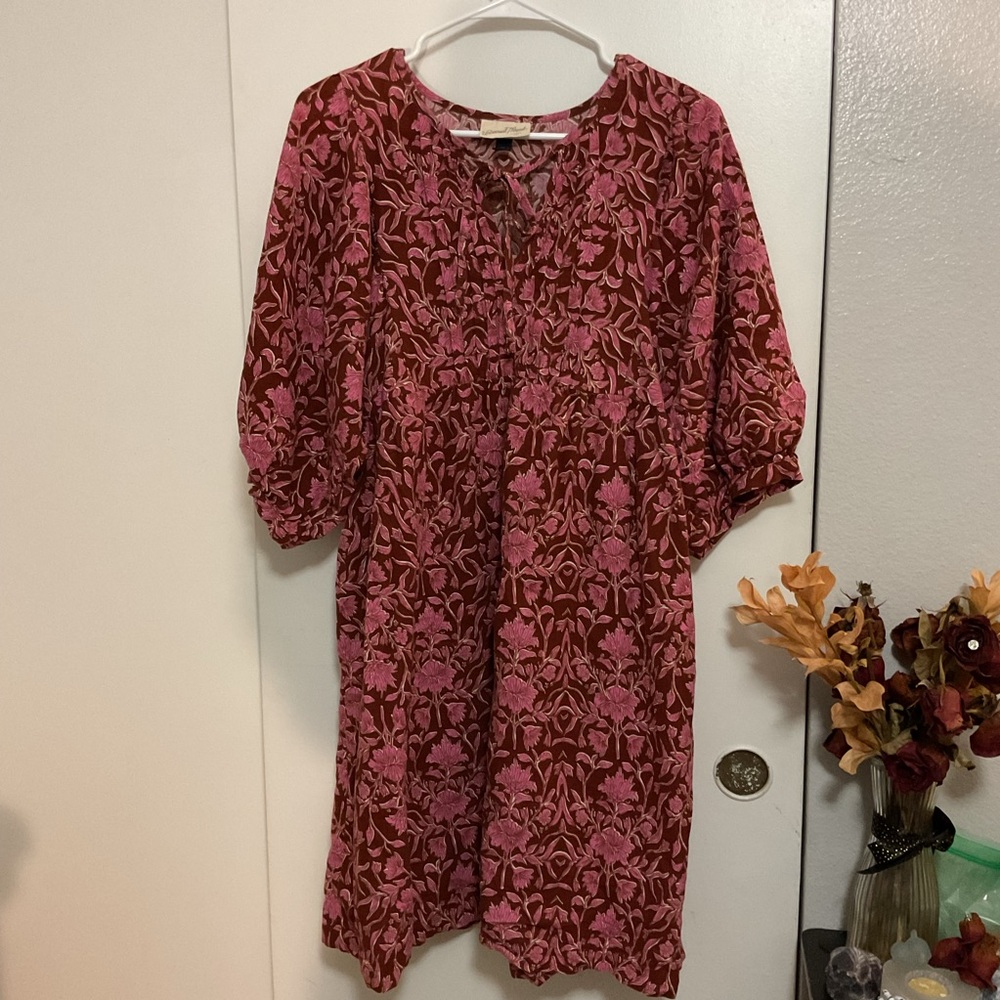 Universal Thread Pink and Red Floral Mini Dress